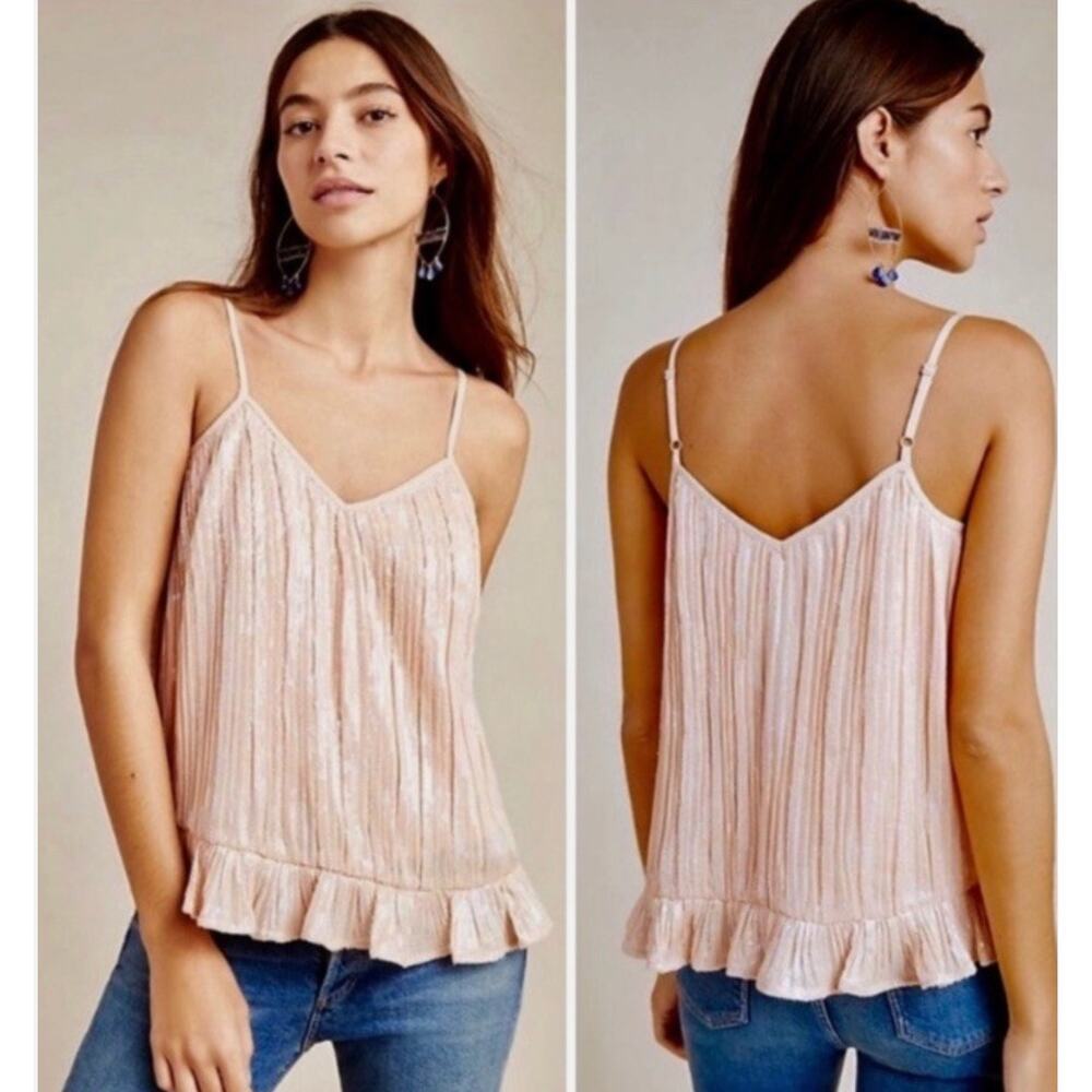 Anthropologie Amelie Sequin Cami Tank Top Size 6